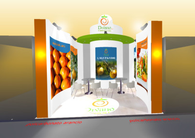 Divano Stand fiera MACFRUT frontale