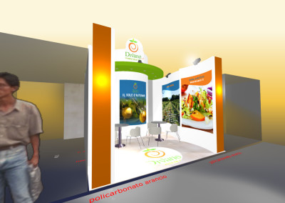 Divano Stand fiera MACFRUT laterale